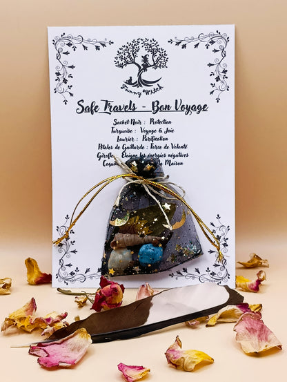 Charme en sachet - Safe Travels (Bon Voyage) - Porte bonheur Magie Blanche