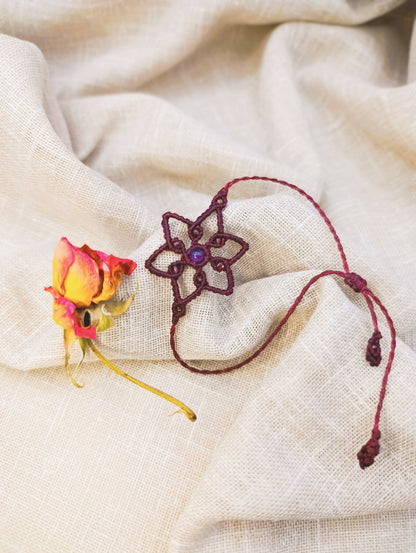 Bracelet Mandala - Lithothérapie & Micro Macramé