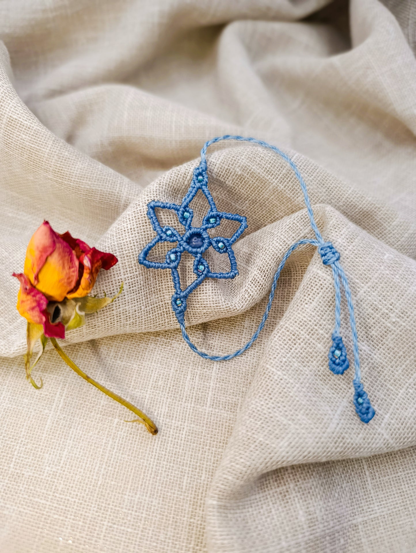 Bracelet Mandala - Lithothérapie & Micro Macramé