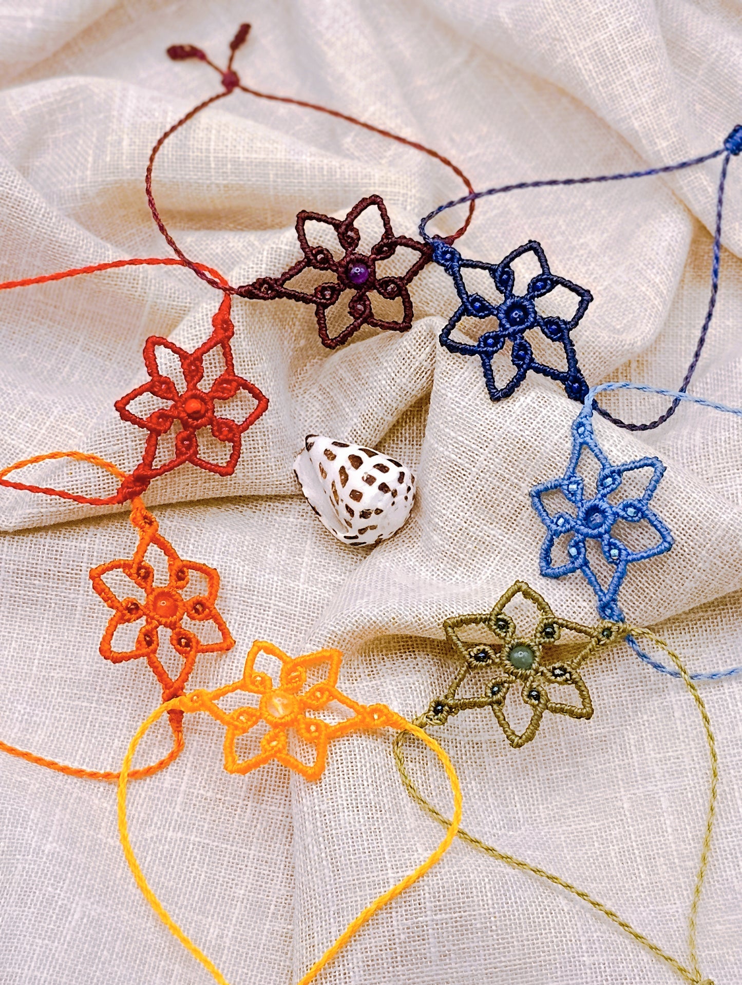 Bracelet Mandala - Lithothérapie & Micro Macramé