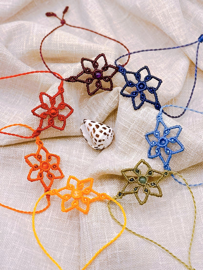 Bracelet Mandala - Lithothérapie & Micro Macramé