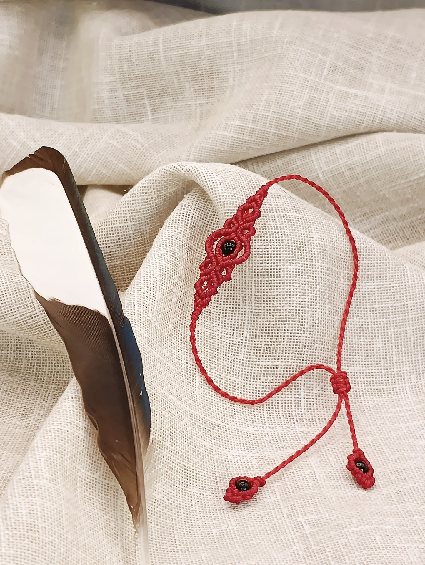 Bracelet Troisième Œil - Lithothérapie & Micro Macramé