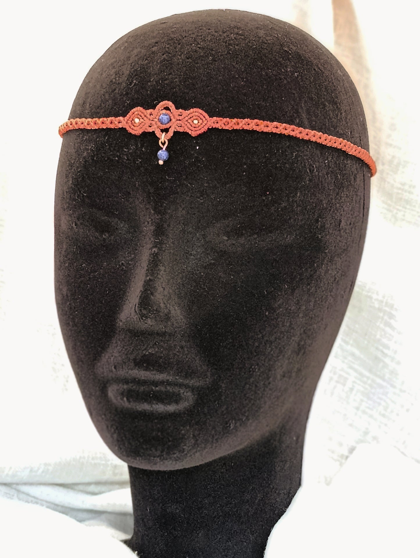 Collier Troisième Œil - Ras de Cou / Diadème - Lithothérapie - Micro Macramé